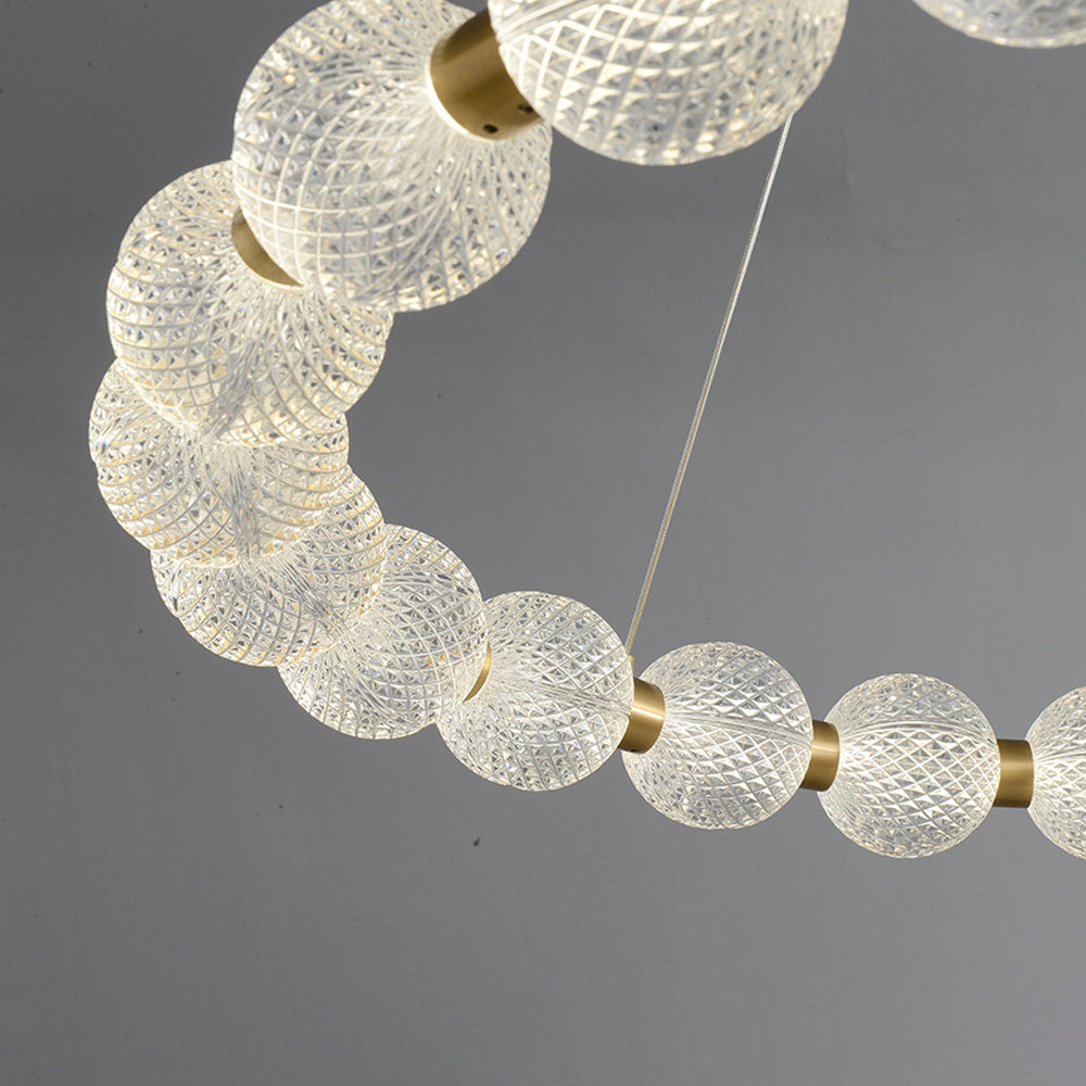 Hailie Design Ronde LED Hanglamp Metaal/Acryl Goud/Transparant Woon/Eetkamer