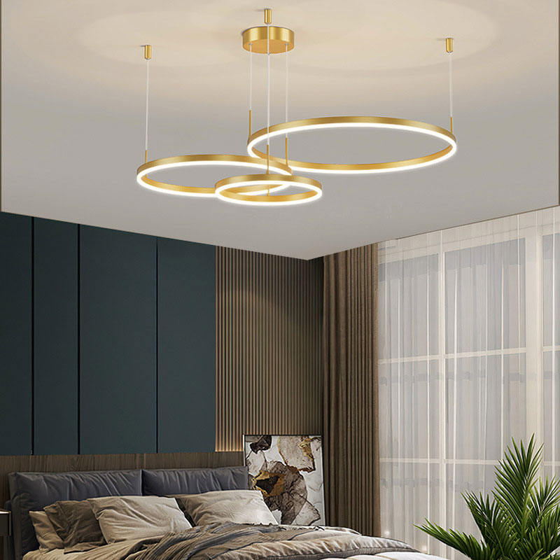 Alonza Moderne Grote Hanglampen Wit Metaal Slaapkamer Woonkamer Tir-Cirkel