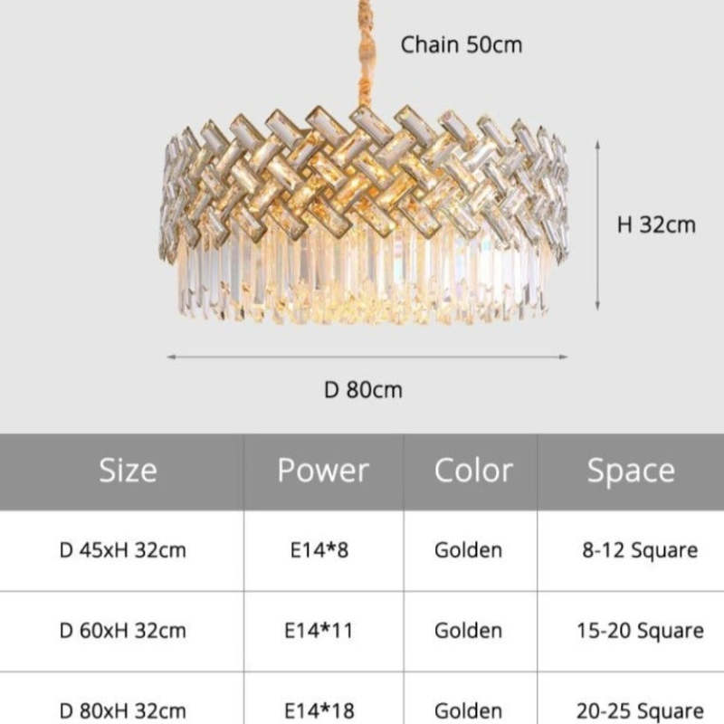 Marilyn Design LED Hanglamp Metaal/Kristal Slaapkamer/Woonkamer/Eetkamer