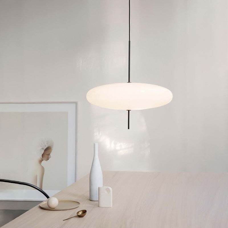 Leilani Vintage Ovaal LED Hanglampen Wit/Zwart Metaal/Acryl Slaapkamer