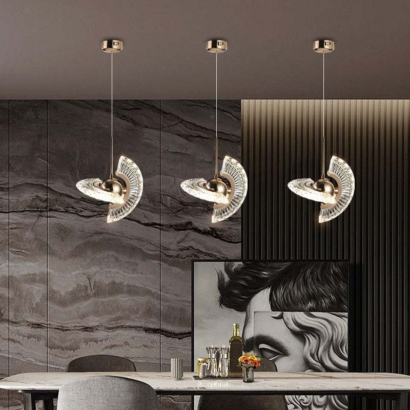 Kristy Modern Draaibaar Hanglamp Goud Metaal Acryl Woonkamer Slaapkamer