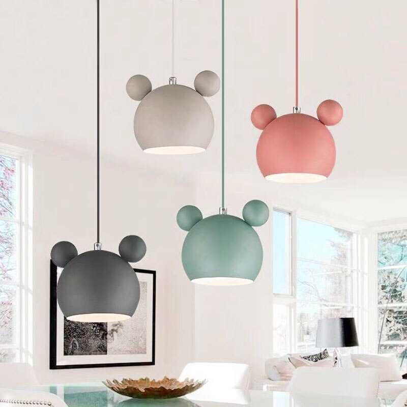 Morandi Ronde LED Hanglampen Wit Zwart Grijs Groen Metaal Kinderkamer