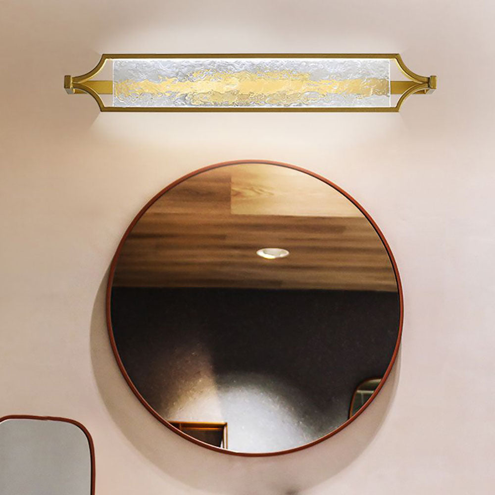 Leigh Moderne Design LED Wandlamp Spiegel Front Metaal/Acryl Wastafel Wit/Goud Eetkamer