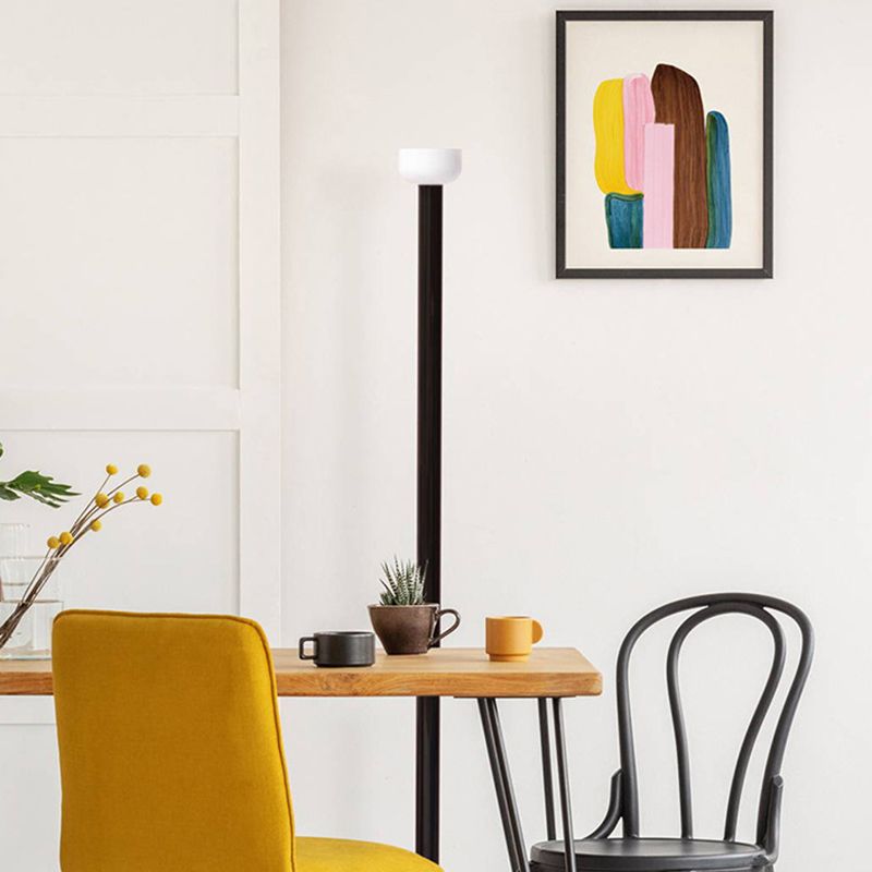 Elio Minimalistisch LED Vloerlampen Zwart Wit Geel Metaal Glas