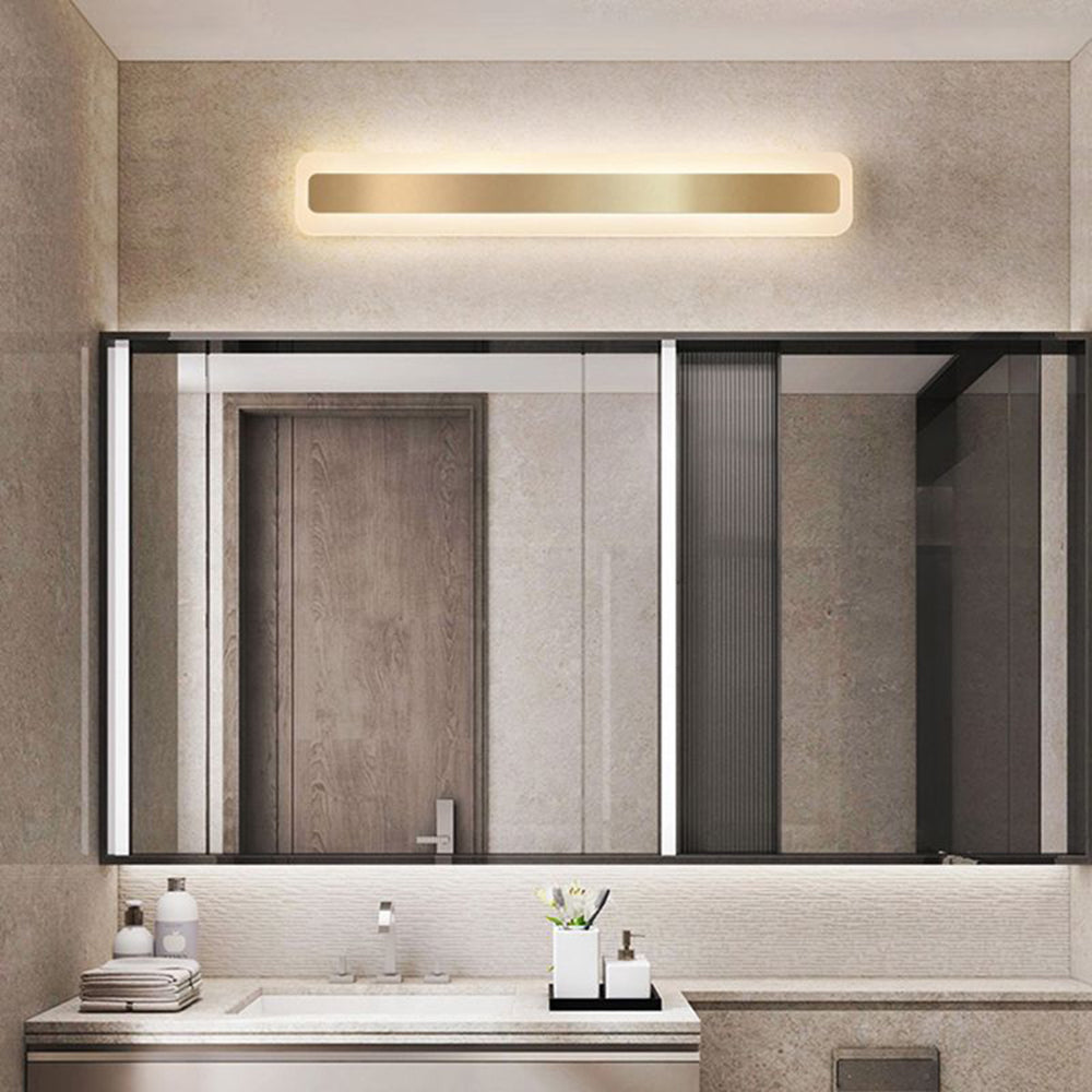 Leigh Moderne Rechthoekige Wandlamp Goud Metaal Badkamer Slaapkamer
