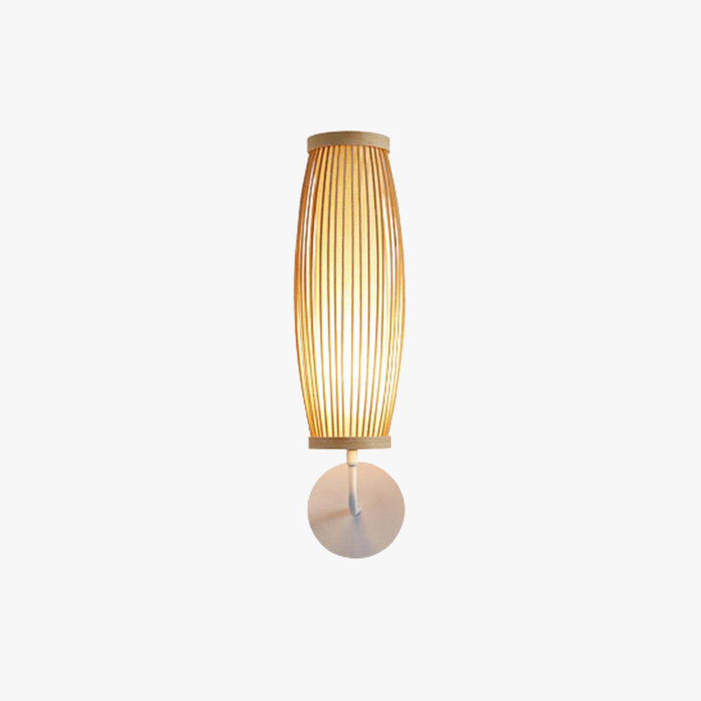 Muto Modern Design LED Wandlamp Bruin Bamboe Metaal Slaapkamer