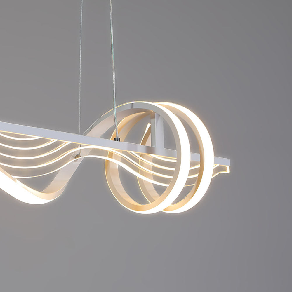 Louise Moderne Geometrische Stijl Lineaire Metalen Hanglampen Wit/Zwart