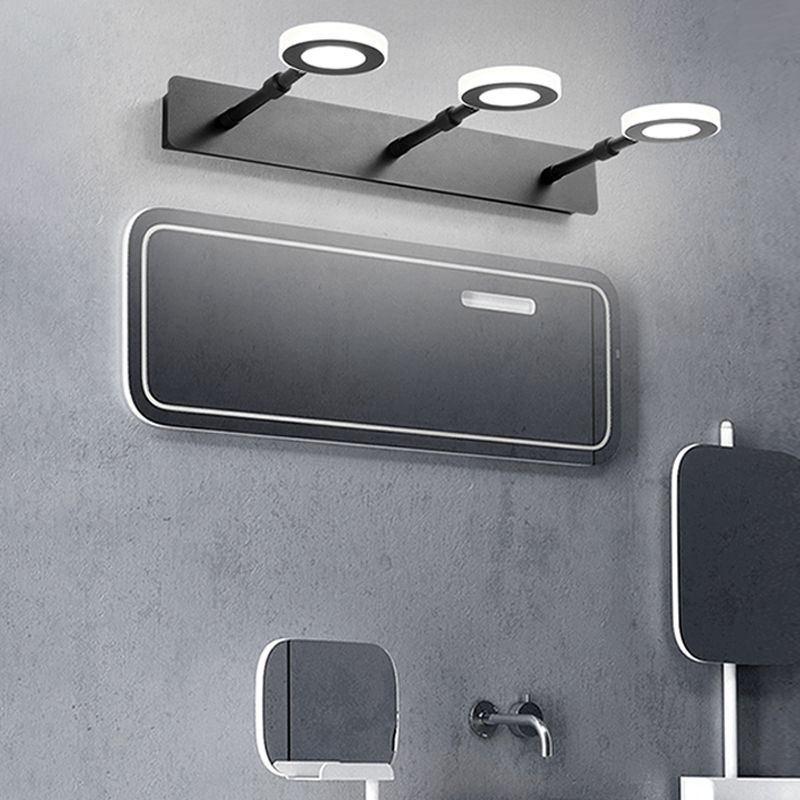Leigh Moderne Ronde LED Wandlamp Metaal/Acryl Zwart Slaap/Woon/Badkamer