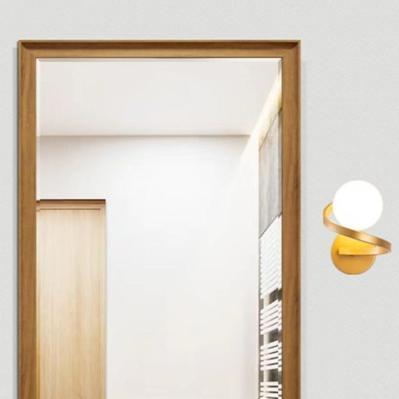 Louise Moderne Bol LED Wandlamp Metaal/Glas Zwart/Goud Slaap/Woon/Badkamer