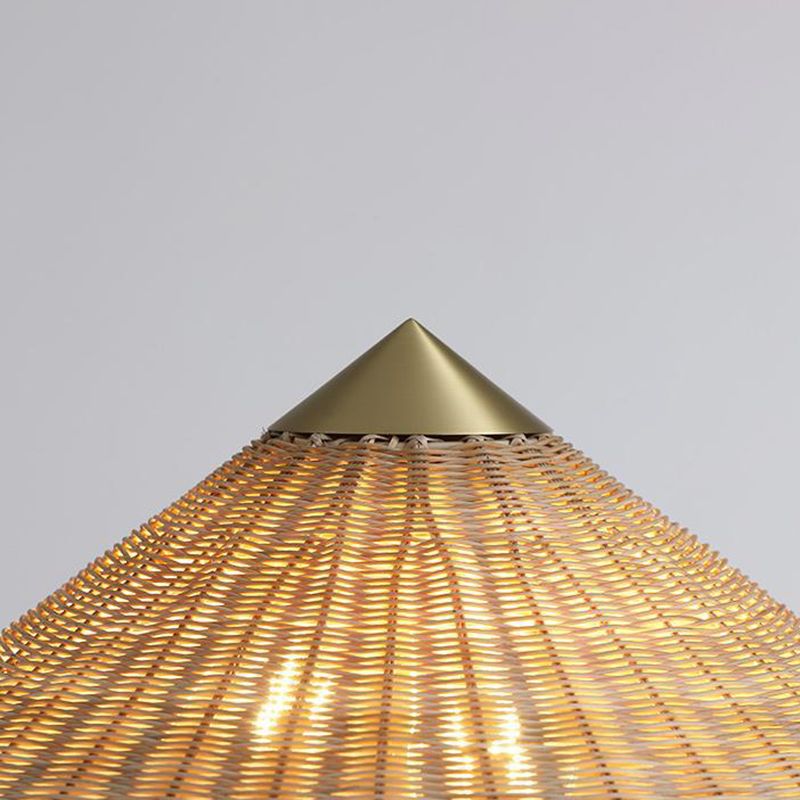 Muto Moderne Design LED Metalen Rotan Vloerlamp Metaal/Stof Slaapkamer