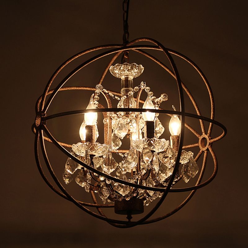 Kristy Vintage Design LED Hanglamp Metaal Kristal Zwart Woonkamer