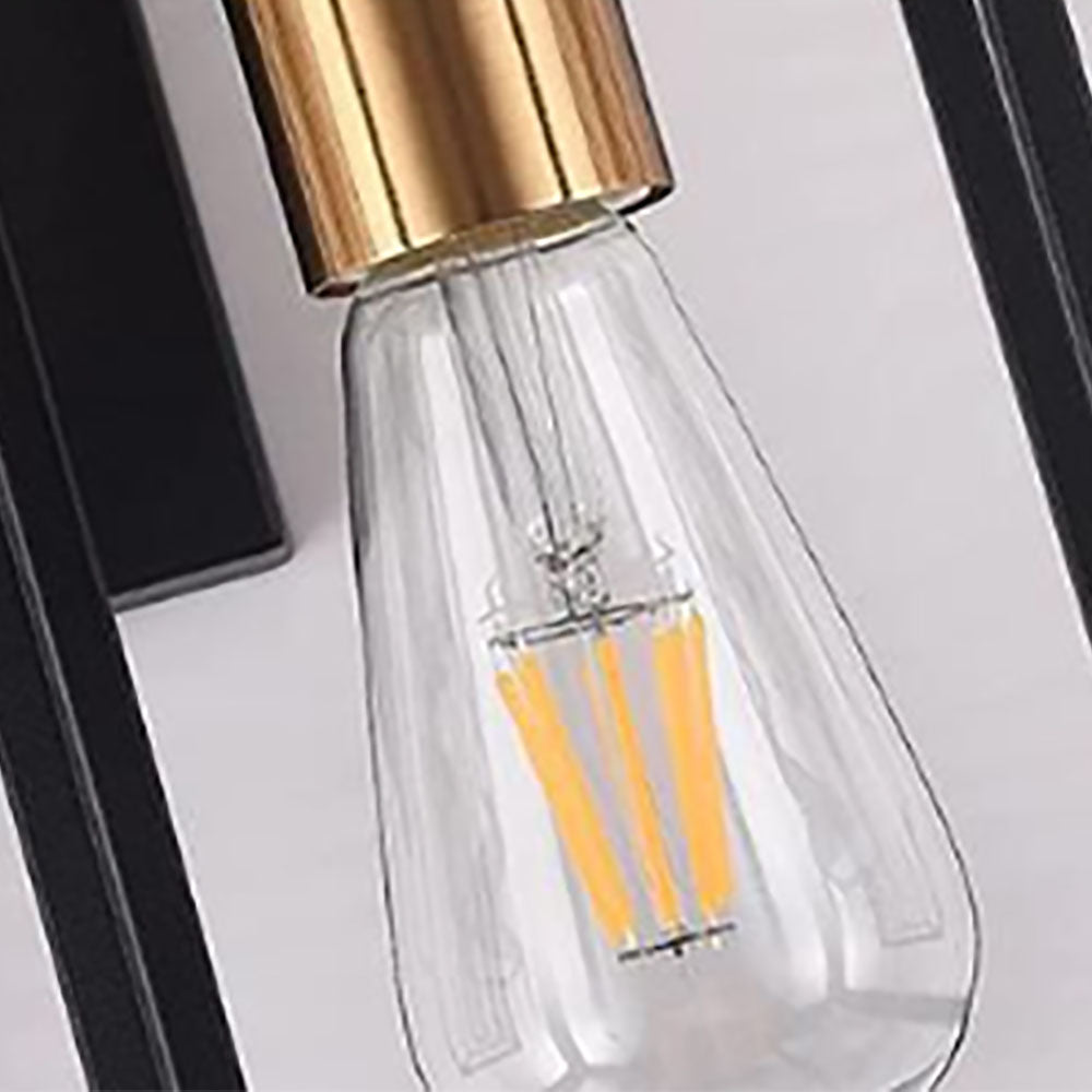Fletcher Industriele LED Wandlamp Zwart Metaal/Acryl Badkamer Binnen