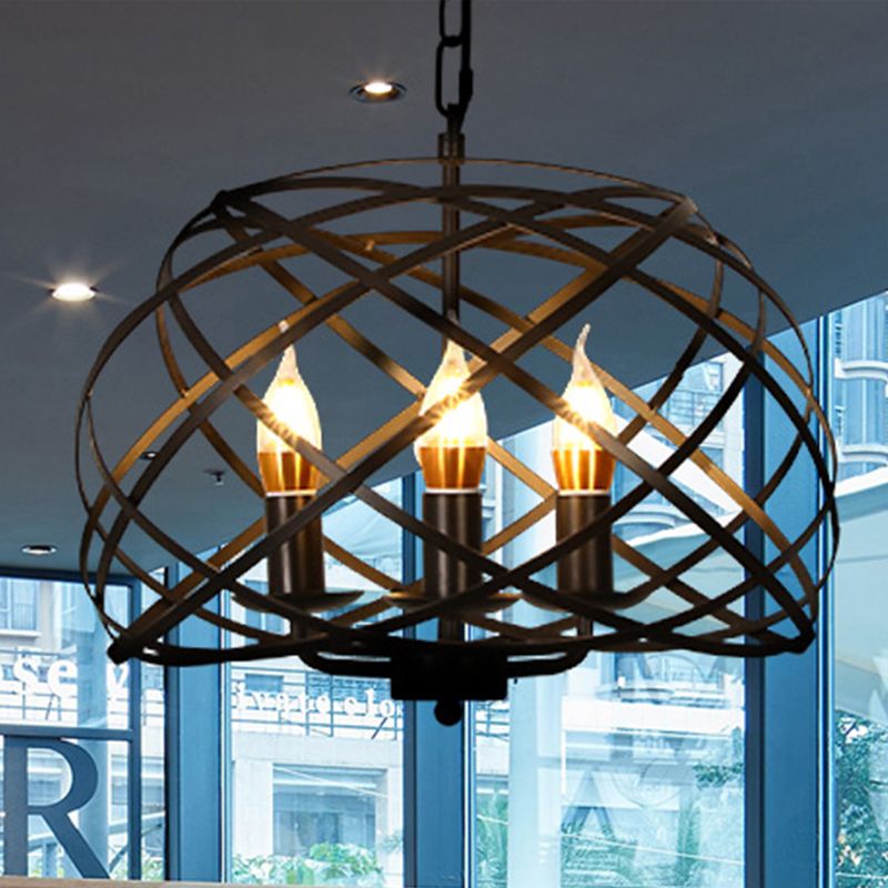 Valerio Vintage Retro Stylish Open Cage Candle Chandelier