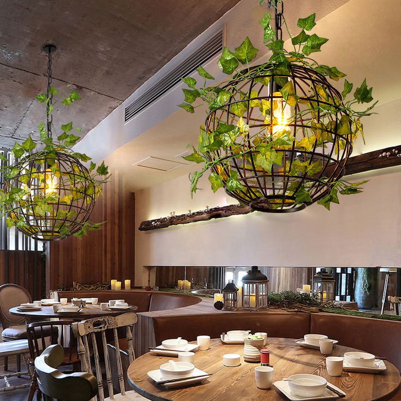 Nest Retro Design Loom LED Hanglamp Groen Slaapkamer Woonkamer