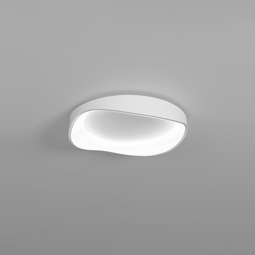 Alonza Modern Wave Flush Mount Ceiling Light, Living Room, White