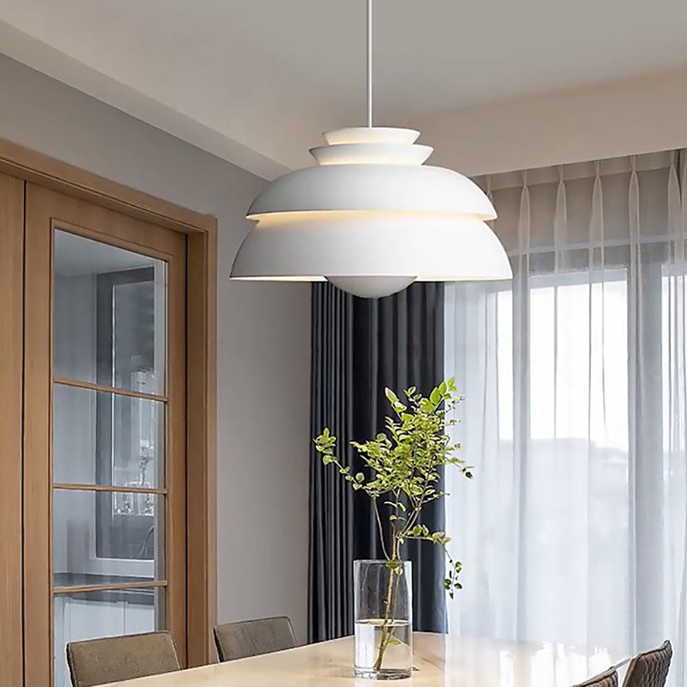 Morandi Moderne Ronde LED Hanglamp Wit Metaal Eetkamer Woonkamer