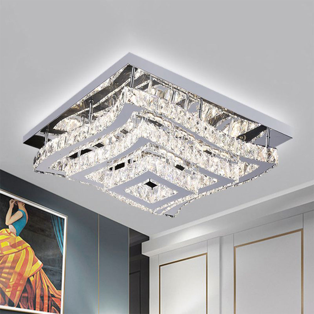 Kristy Design Moderne LED Plafondlamp Metaal Glas Slaapkamer Woonkamer
