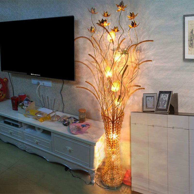 Carina Design Art Deco Vaas Gold Metaal Vloerlampen Slaapkamer/Woonkamer