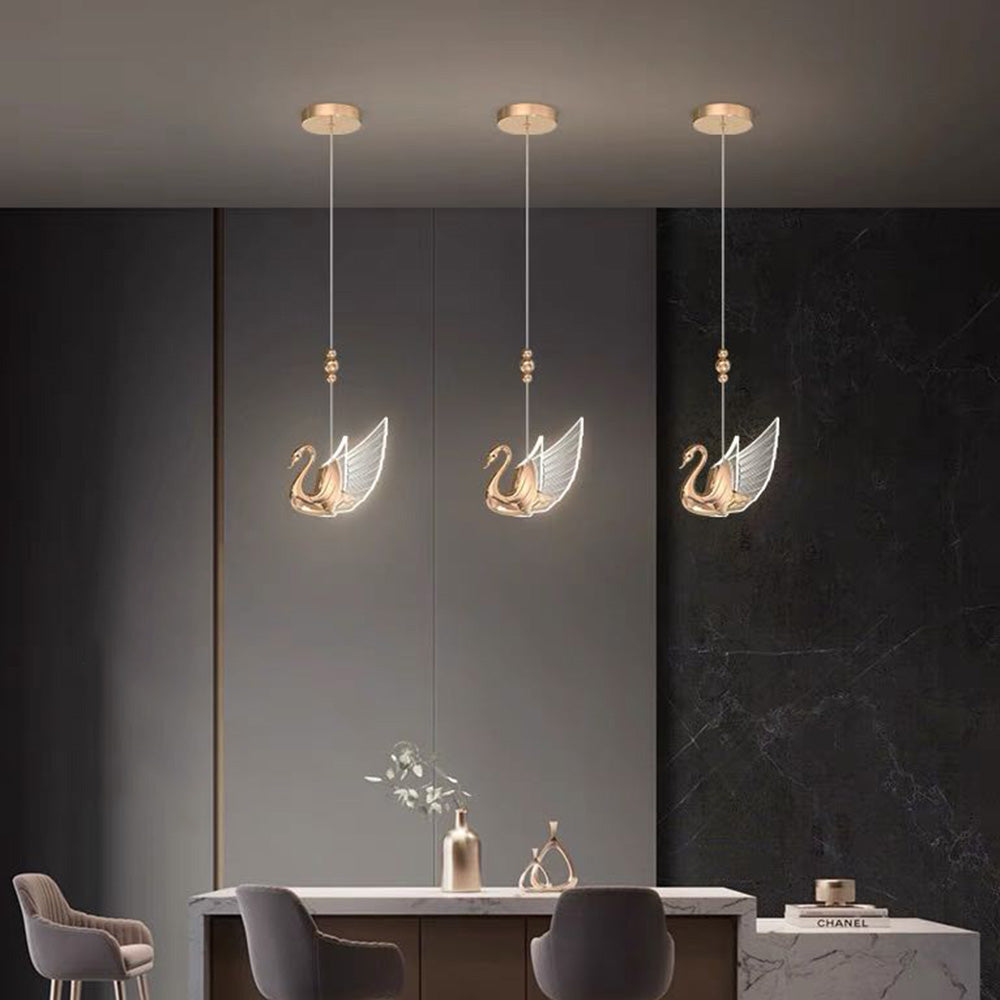 Kady Art Moderne LED Hanglamp Goud Roségoud Metaal Acryl Eetkamer