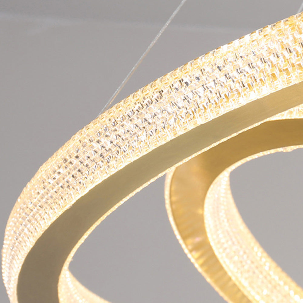 Kirsten Moderne Ronde LED Hanglamp Metaal/Acryl Goud Slaap/Woon/Eetkamer