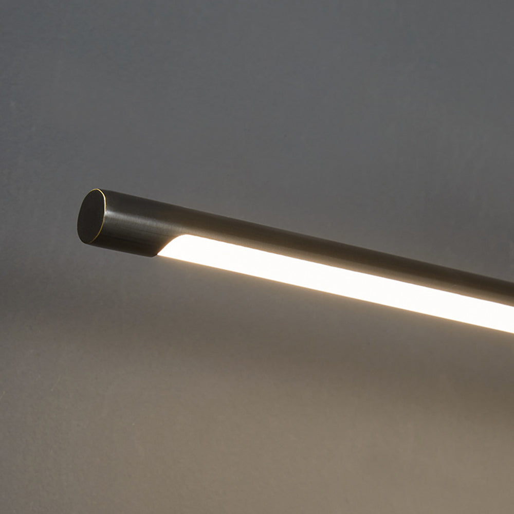 Leigh Moderne Design LED Minimalistische Lineaire Acryl Wandlamp Zwart/Goud Bad/Slaapkamer