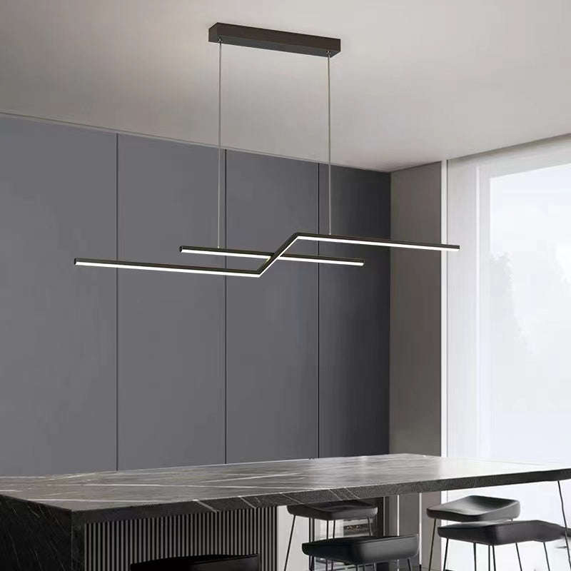 Louise Moderne Polyline Hanglampen Zwart Goud Metaal Woonkamer Slaapkamer