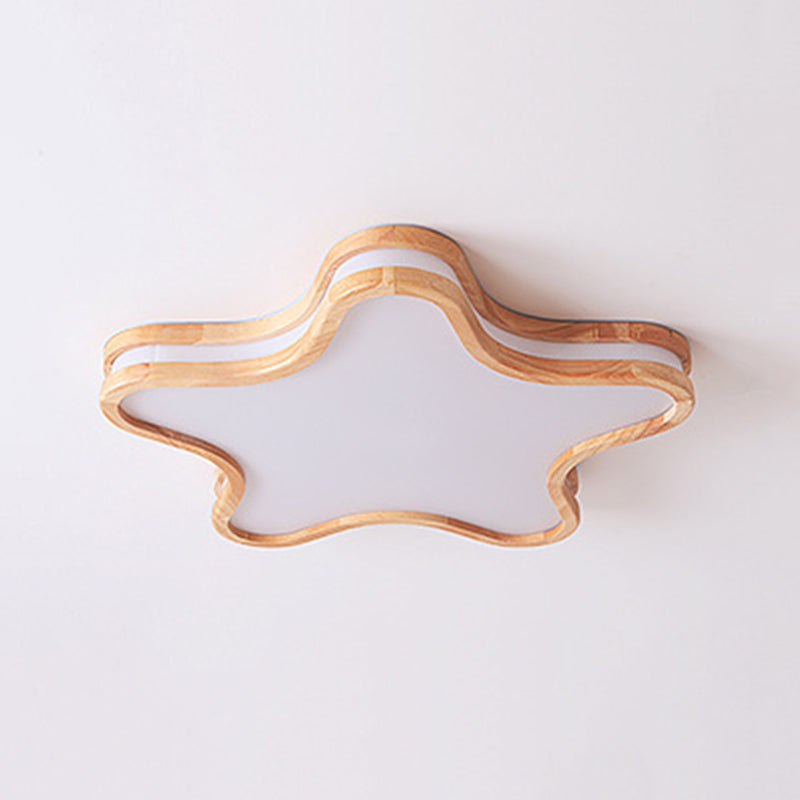 Minori Moderne Kleine LED Plafondlampen Hout Slaapkamer Woonkamer Cloud