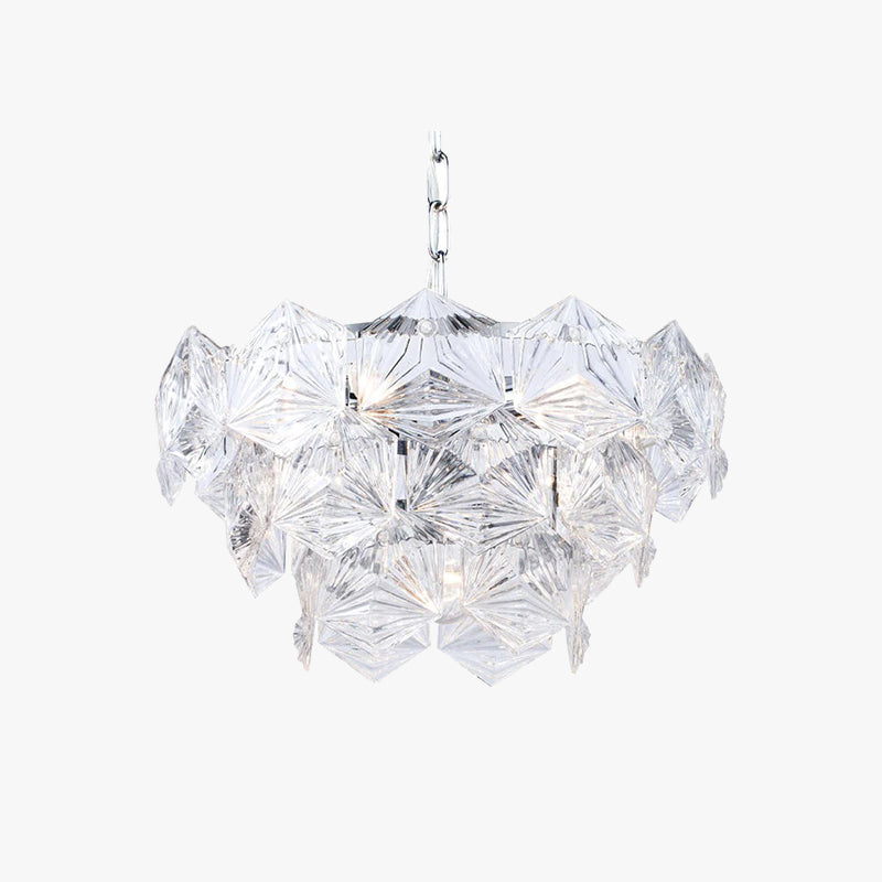 Marilyn Retro LED Kroonluchter Grijs Metaal Kristal Eetkamer Woonkamer