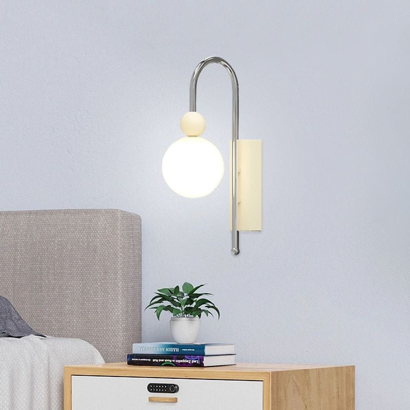 Morandi Moderne LED Wandlampen Rood Koffie Metaal Glas Slaapkamer