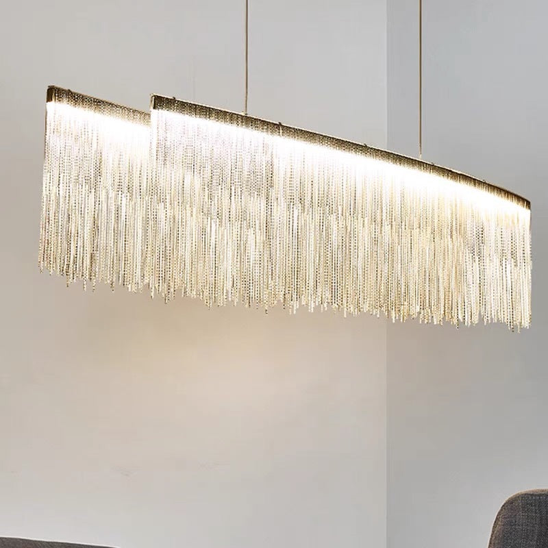 Marilyn Industrie LED Kroonluchter Gouden Metaal Acryl Eetkamer