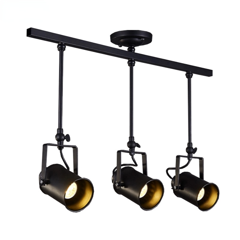Valerio Vintage Verstelbare Semi-inbouwplafondlamp, Zwart Woonkamer
