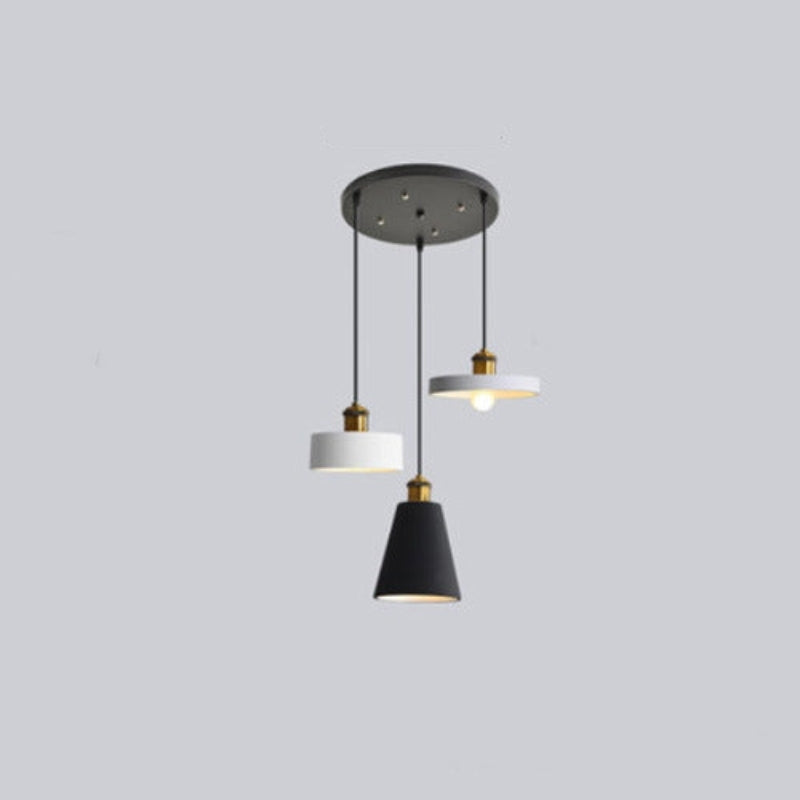 Morandi Design Vormen LED Hanglampen Wit/Oranje/Zwart Metaal/Hars Eetkamer