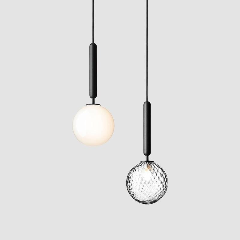 Valentina Modern LED Hanglampen Zwart Wit Metaal Glas Eetkamer
