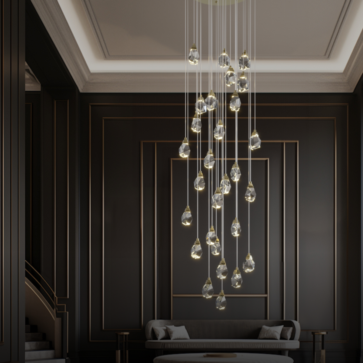 Marilyn Moderne LED Kroonluchters Wit Glas Slaapkamer Woonkamer
