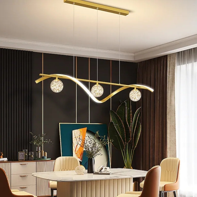 Louise Moderne LED Hanglampen Wit Zwart Goud Metaal Glas Slaapkamer