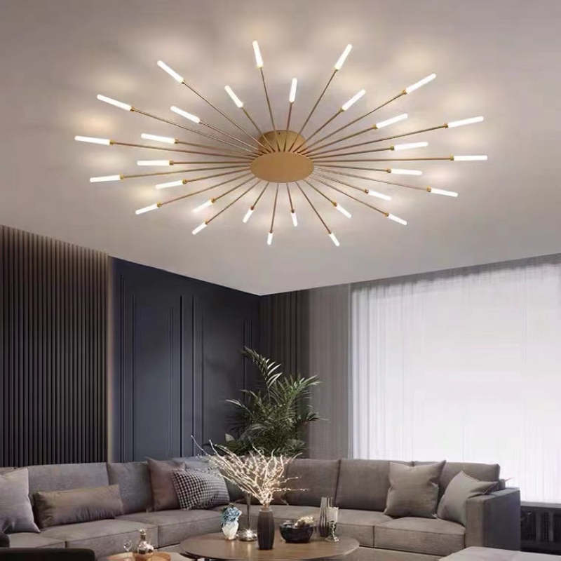 Lowry Grote LED Plafondlampen Wit Metaal Woonkamer Slaapkamer Hotel