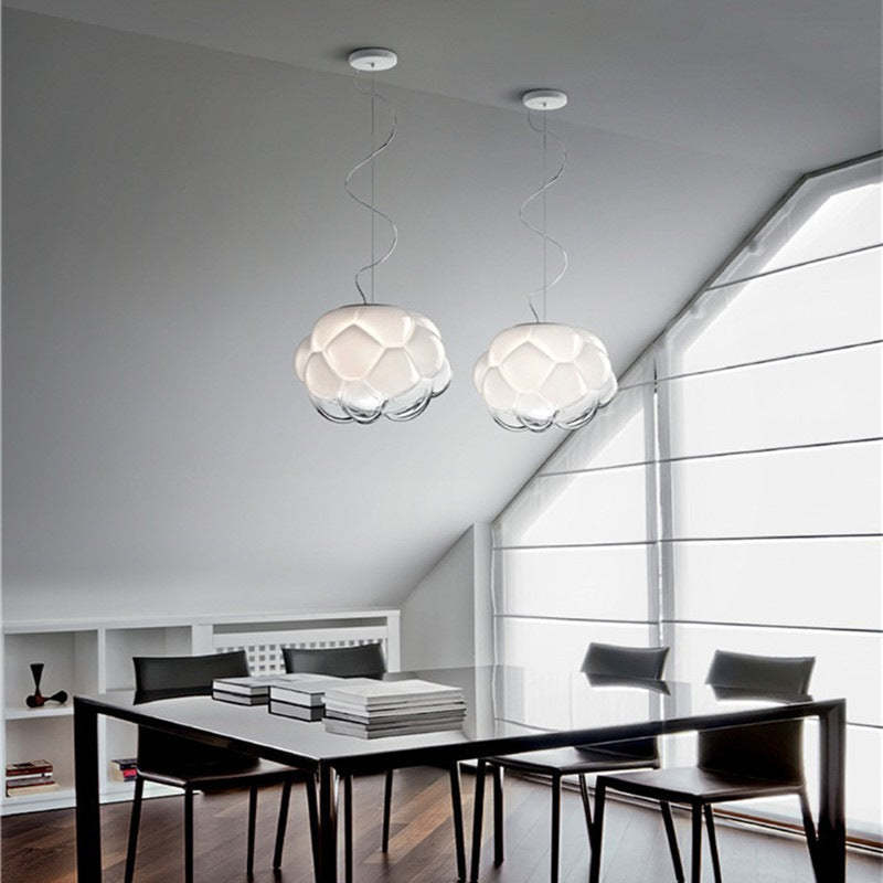 Orsini Design Moderne LED Hanglampen Wit Glas Metaal Eetkamer
