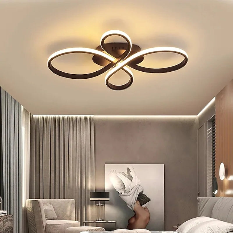 Lacey Design LED Plafondlamp Metaal/Silicagel Koffie/Wit/Zwart Slaap/Woonkamer