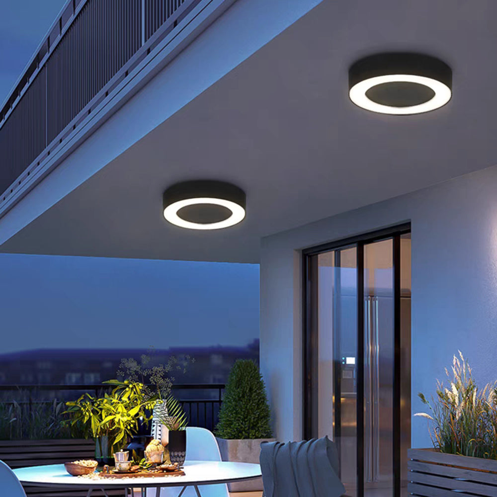 Orr Modern Rond Rrote LED Plafondlampen Witte Metal Woonkamer