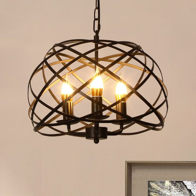 Valerio Vintage Retro Stylish Open Cage Candle Chandelier