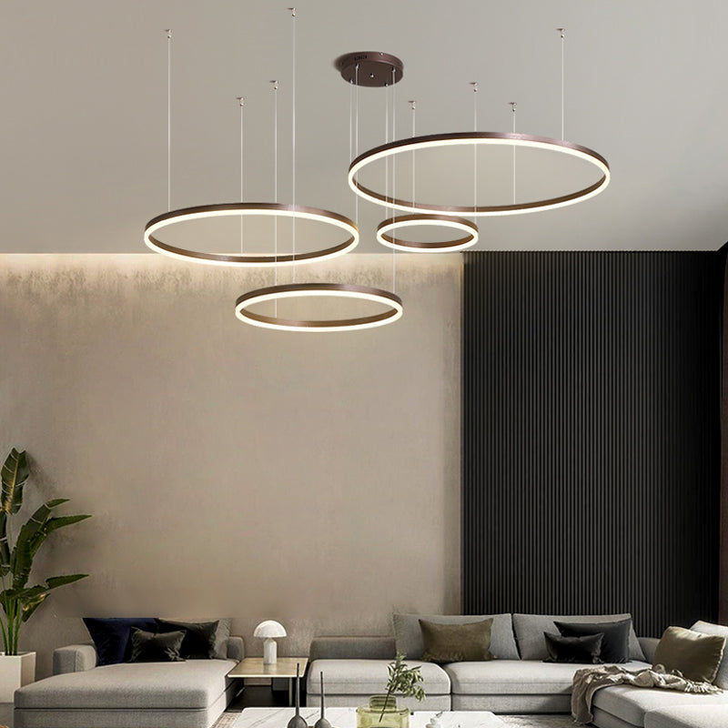 Alonza Moderne Grote Hanglampen Wit Metaal Slaapkamer Woonkamer Tir-Cirkel