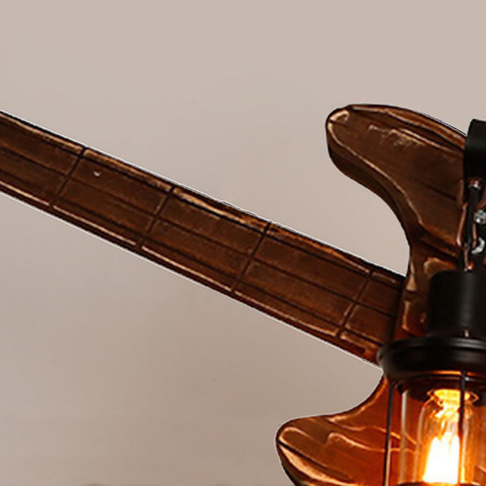 Brio Farmhouse Guitar Pendant Light, Metal/Wood, Walnut