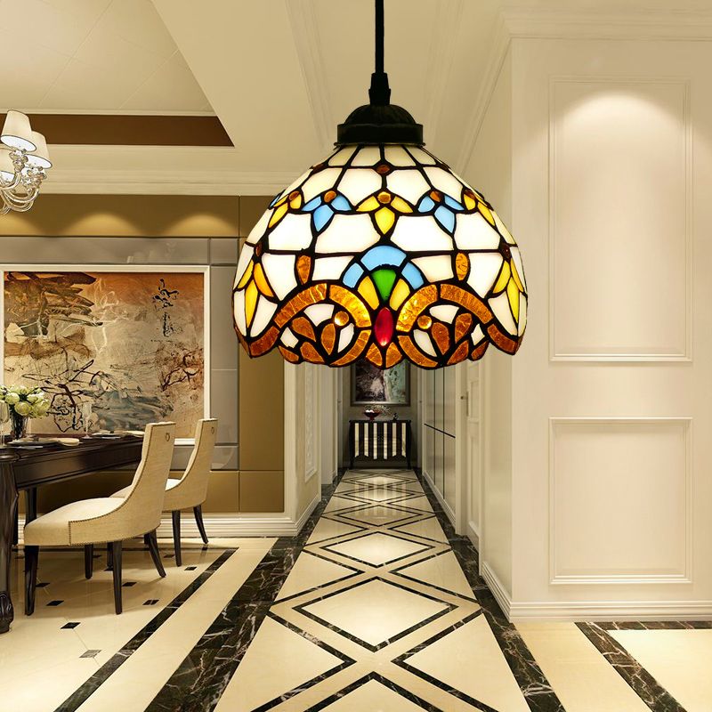 Valerio Retro Kleurrijk LED Hanglampen Geel/Bruin Metaal Woonkamer/Slaapkamer