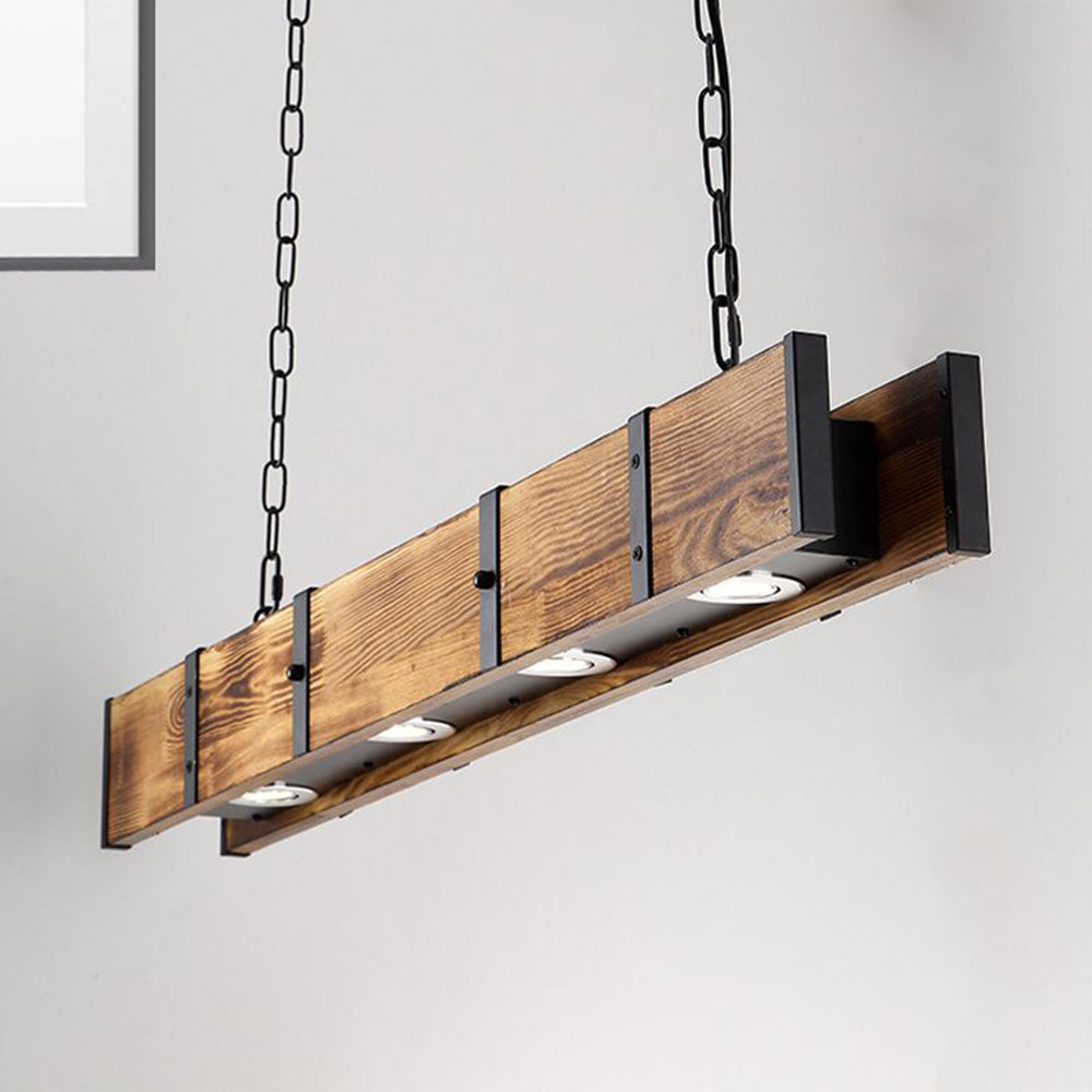 Vincent Industrie LED Hanglampen Zwart Metaal Hout Woonkamer Slaapkamer