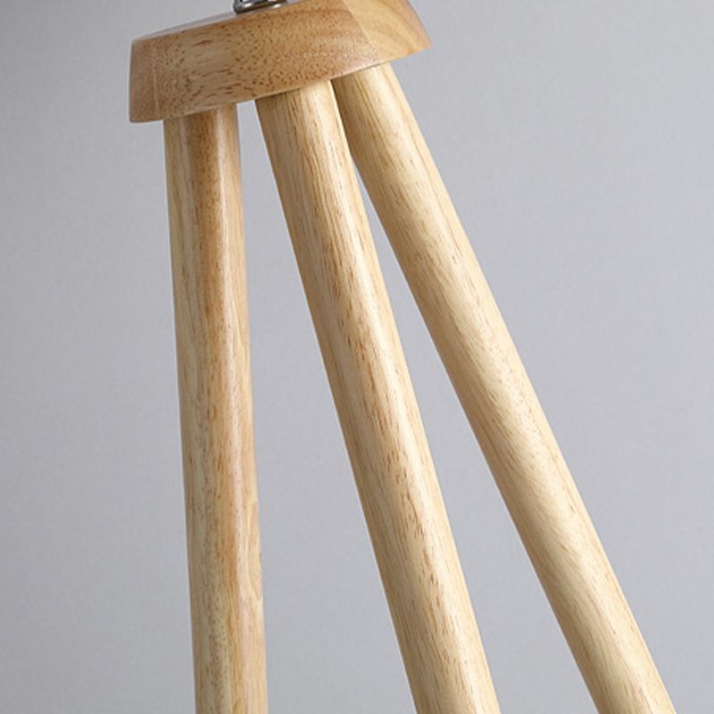Muto Modern Design LED Vloerlampen Beige Wit Hout Stof Slaapkamer