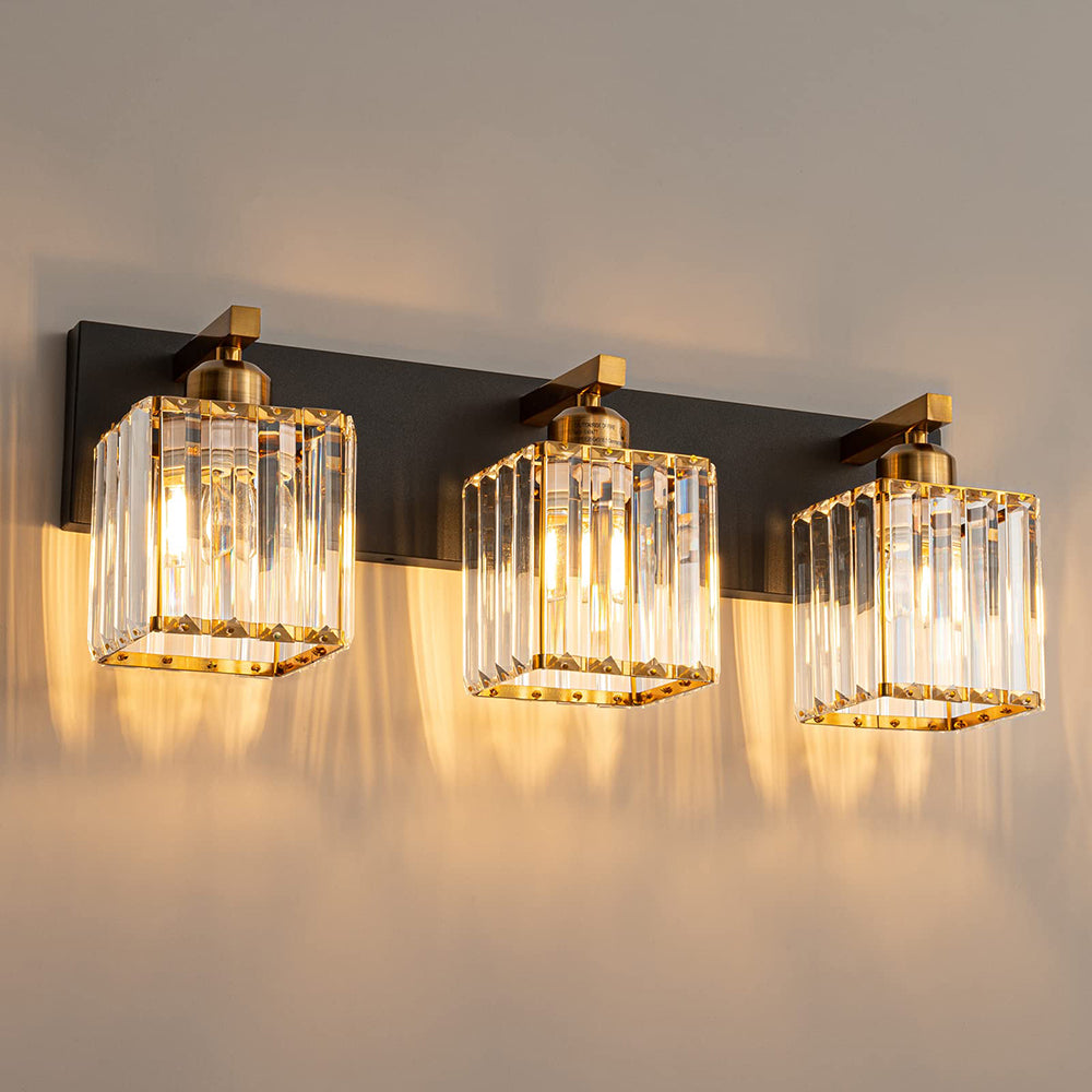 Kirsten Vintage Design LED Metalen/Kristallen Wandlamp Voor Spiegel Goud Badkamer