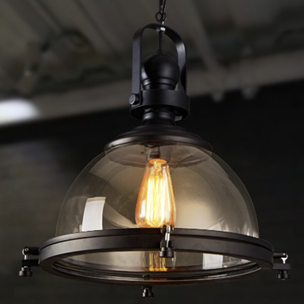 Julian Design Retro Ronde LED Hanglampen Zwart Glas Metaal Eetkamer