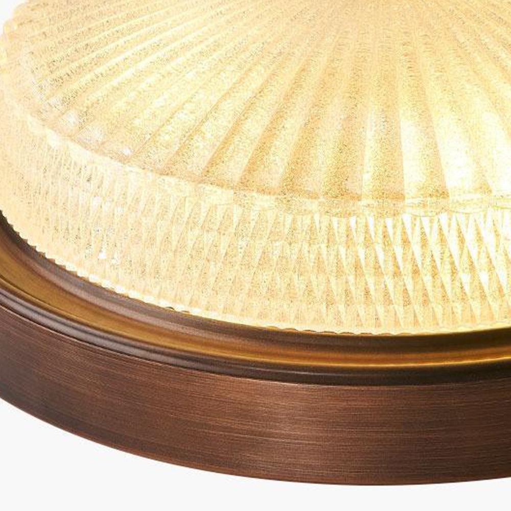 Valerio Vintage Ronde Inbouwmontage Plafondlamp Glas Slaapkamer