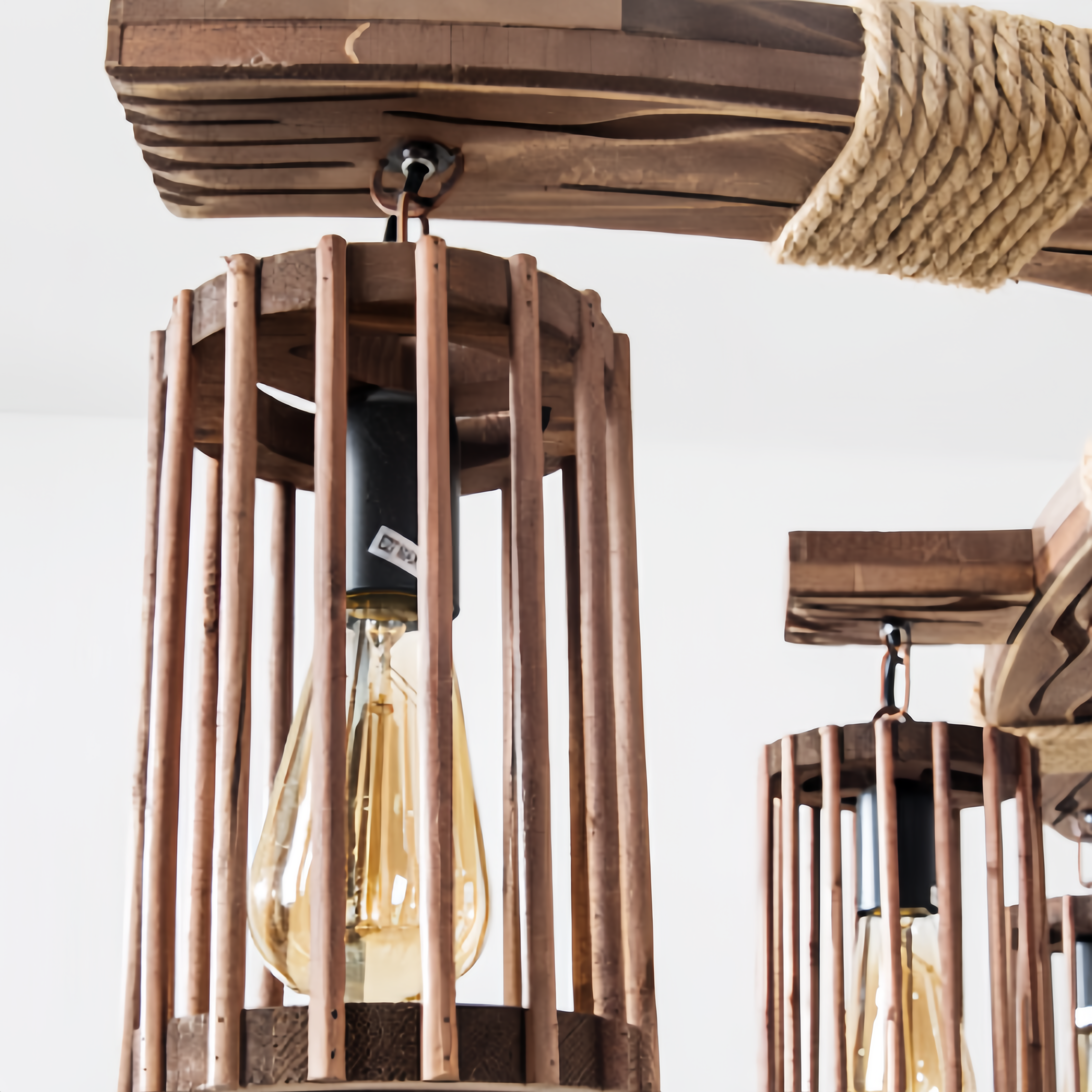 Brio Retro LED Kroonluchters Hout Restaurant/Woonkamer/Bar