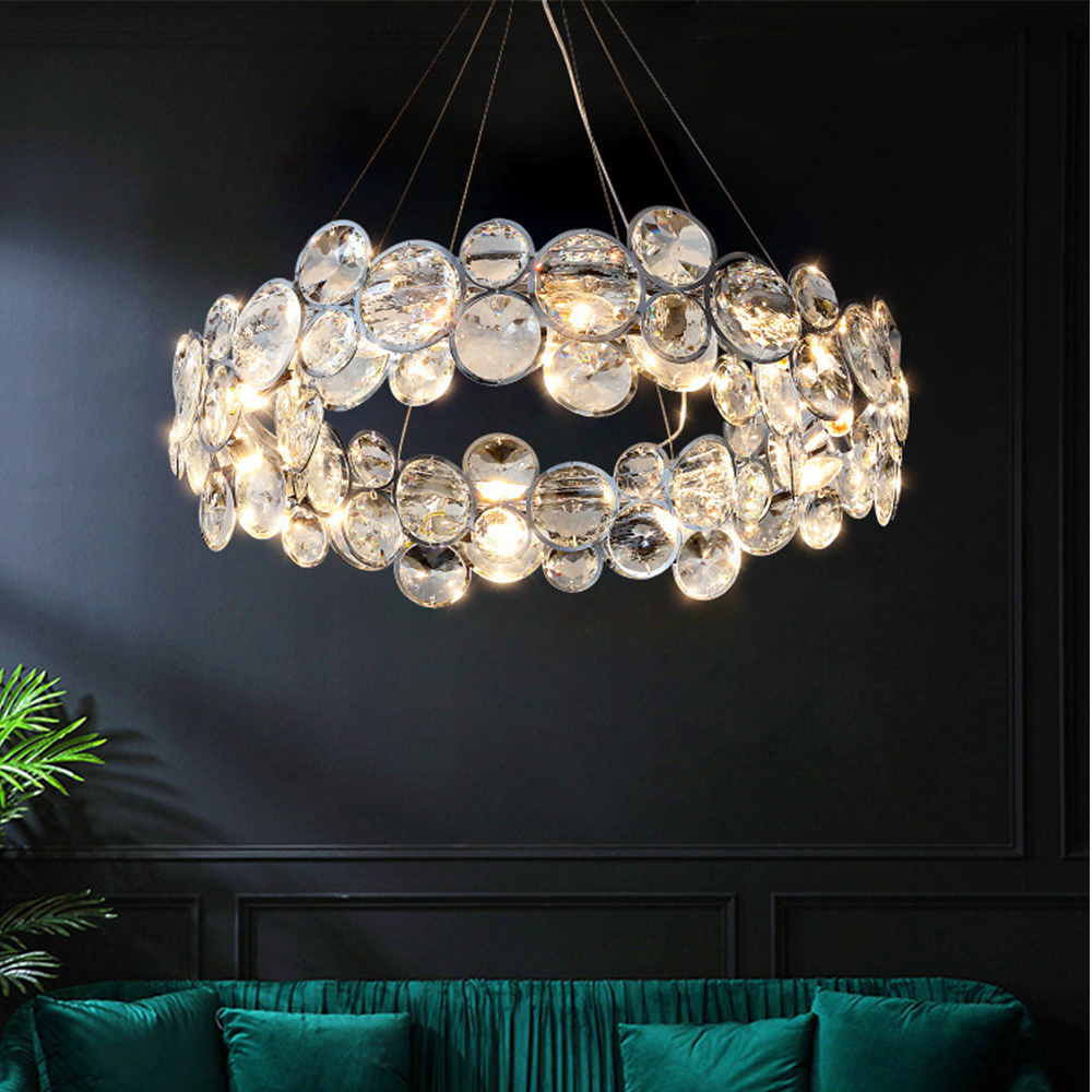 Marilyn Modern LED Ronde Kroonluchters Kristal Metaal Woonkamer